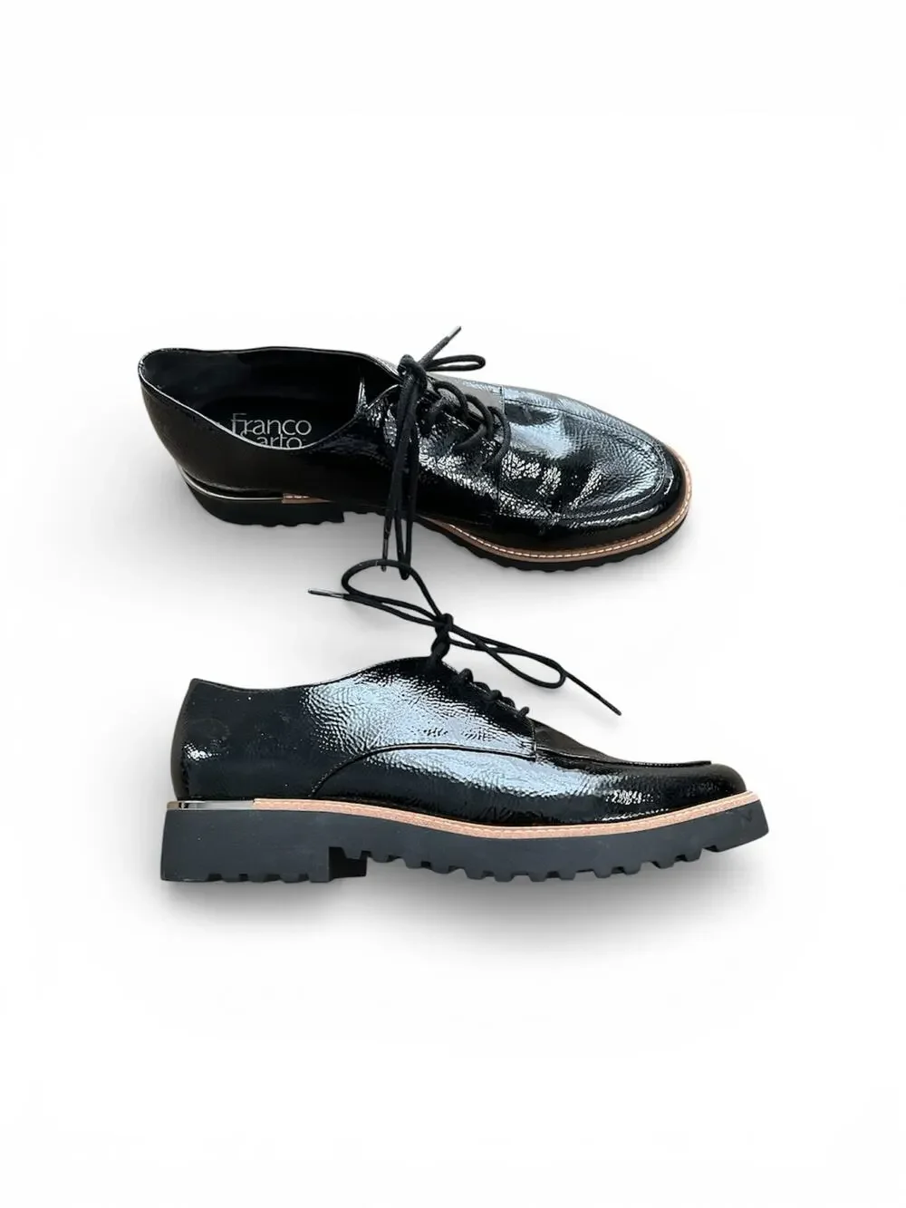 Franco Sarto Charles Patent Derby Lace Up Oxford Lug Sole Women's Size 9